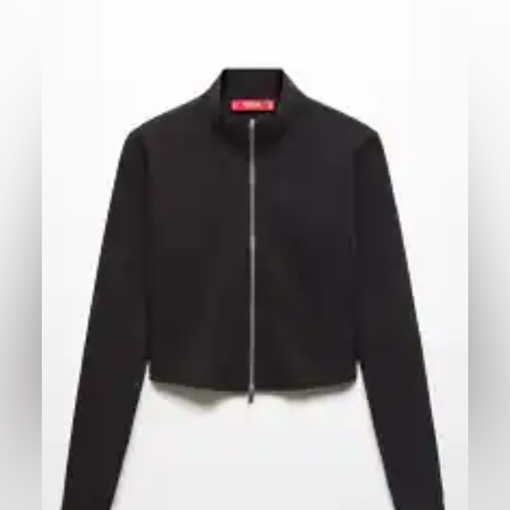 NWT Mango Cropped Jacket with Zipper